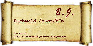 Buchwald Jonatán névjegykártya